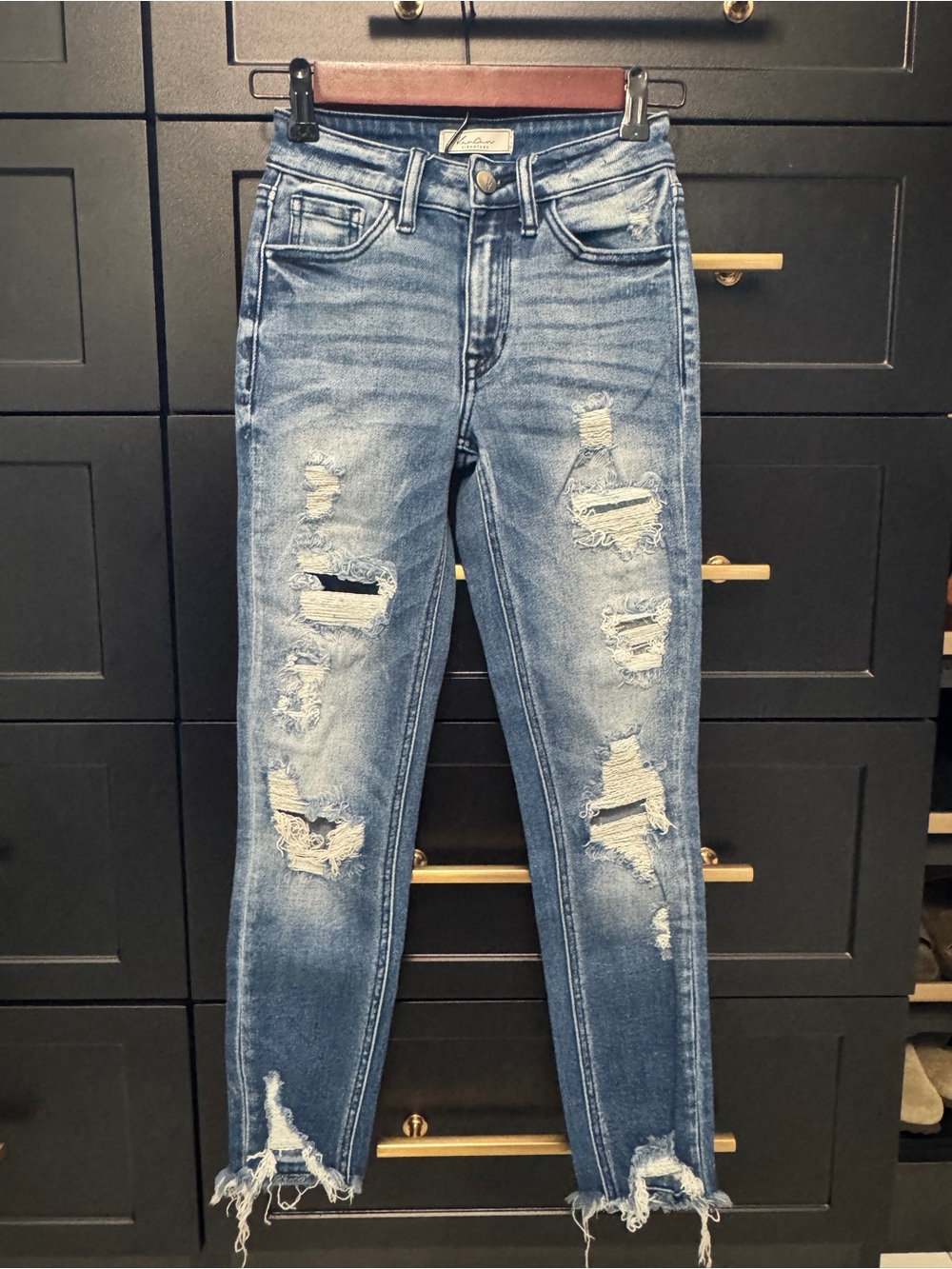 KanCan Light Blue Distressed Skinny Jeans